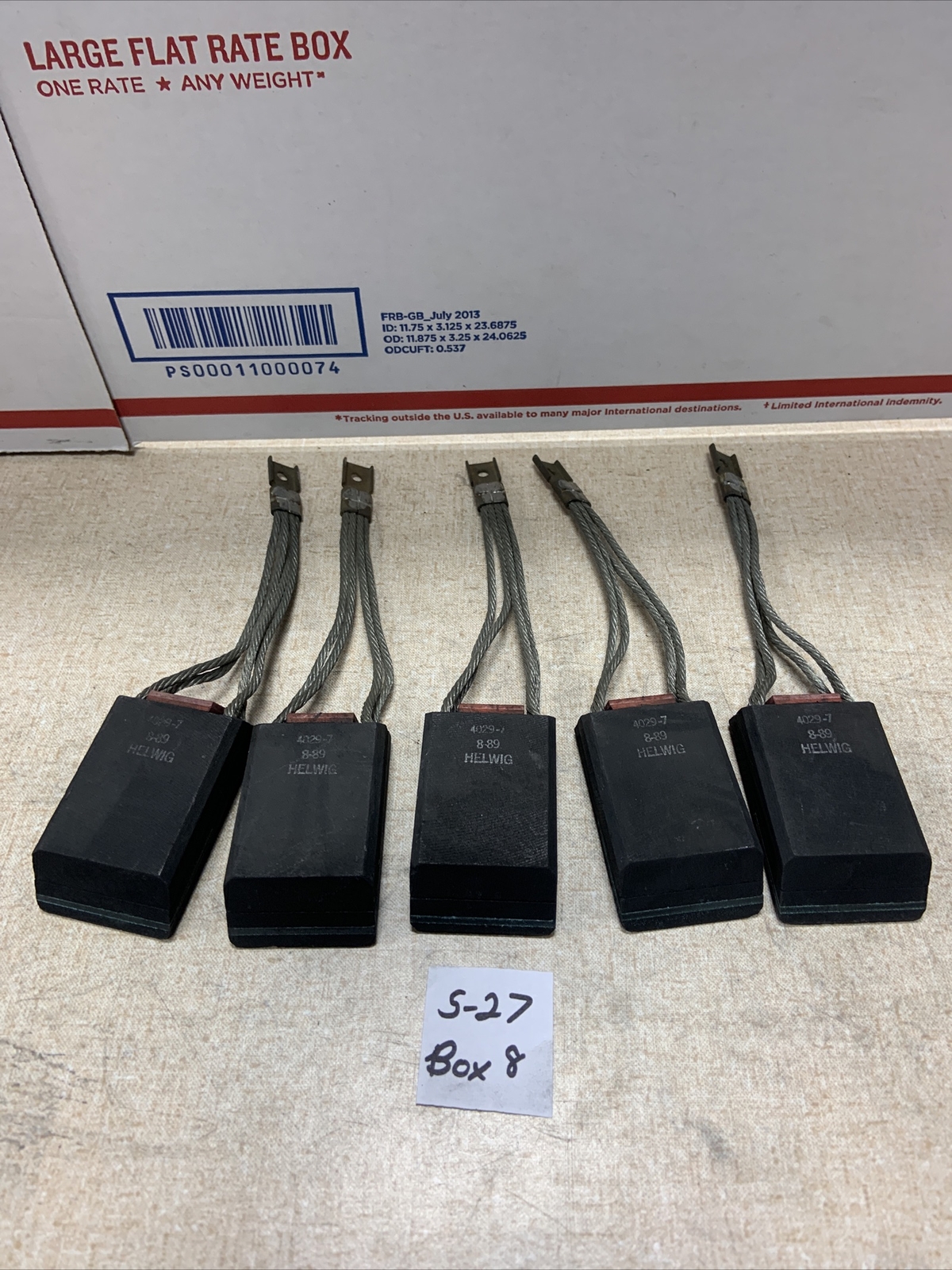 HELWIG 4029-7 8-89 CARBON MOTOR BRUSH "NEW" LOT OF 5
