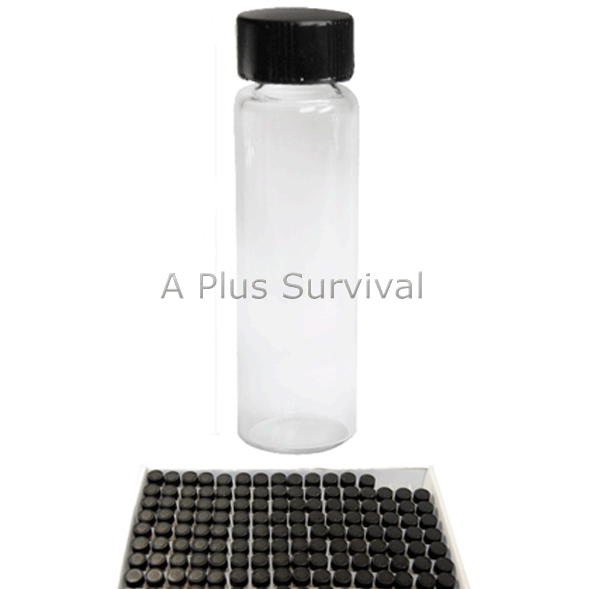 Lot of 12 Clear Large Glass Pill Bead Oil Liquid Perfume Case Holder Screw Lid