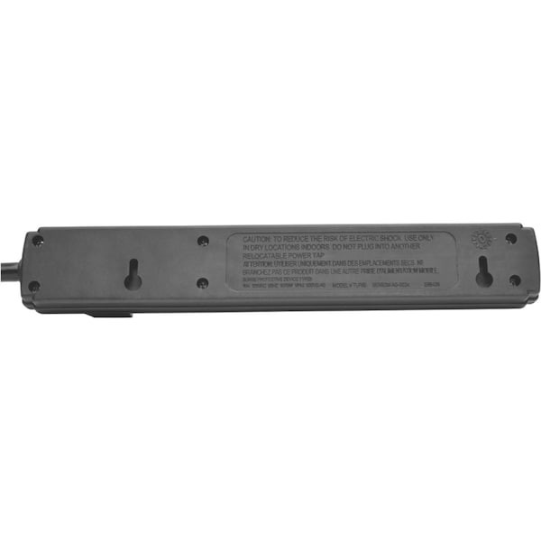 Tripp Lite Ps66b Power Strip, 5-15R, 5-15P, 6 Ft., Black