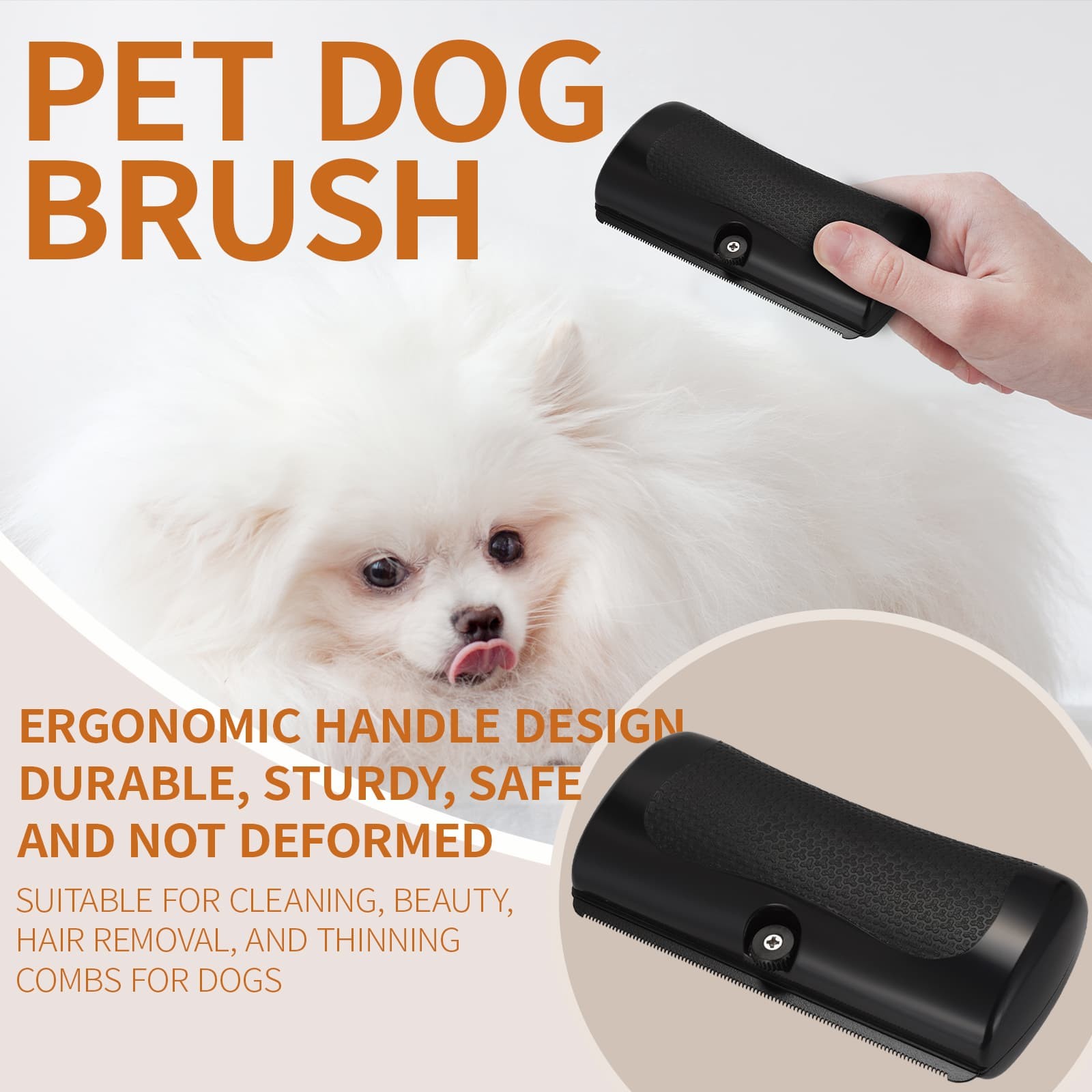 Pet Dog Cat Shedding Hair Brush Sturdy Durable Safe Non-Deformable Comb