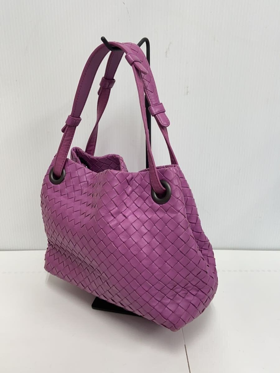 BOTTEGA VENETA Handbag leather Purple Used
