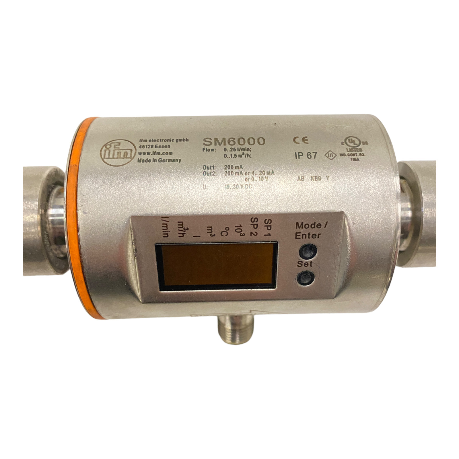 Ifm SM6000 Magnetic-inductive Flow Sensor 200 mA 19...30 V DC