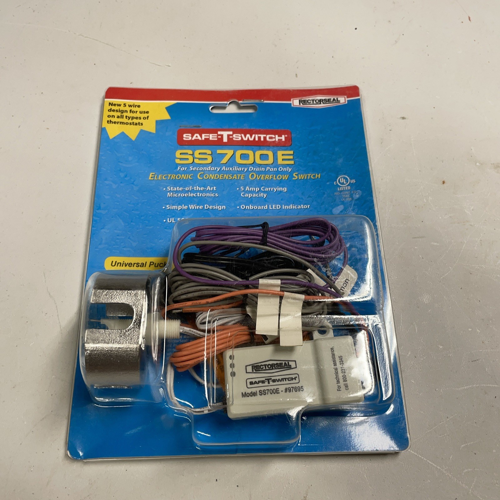 RECTORSEAL 97695 SAFE-T-SWITCH SS700E ELECTRONIC CONDENSATE OVERFLOW SWITCH