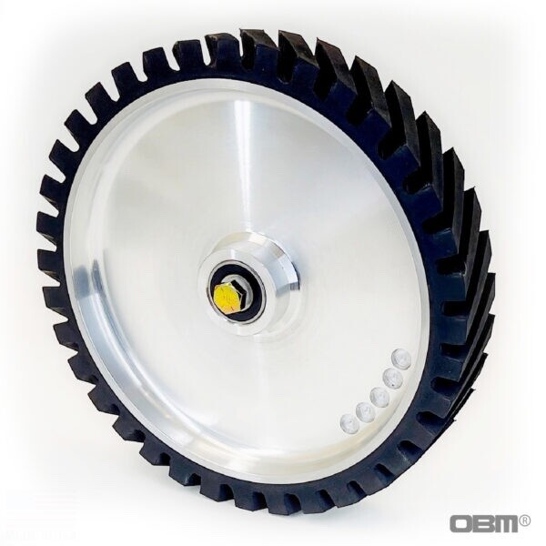 Knife Making: 12" Rubber contact wheel with 1/2" bolt axle