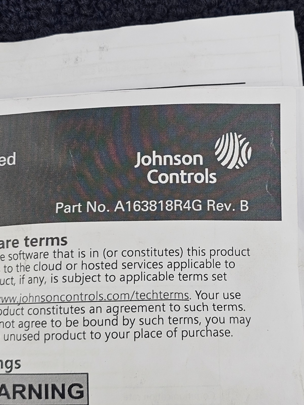 JOHNSON CONTROLS A163818R4G: Surface-Mounted NS8000 Series Network Sensor