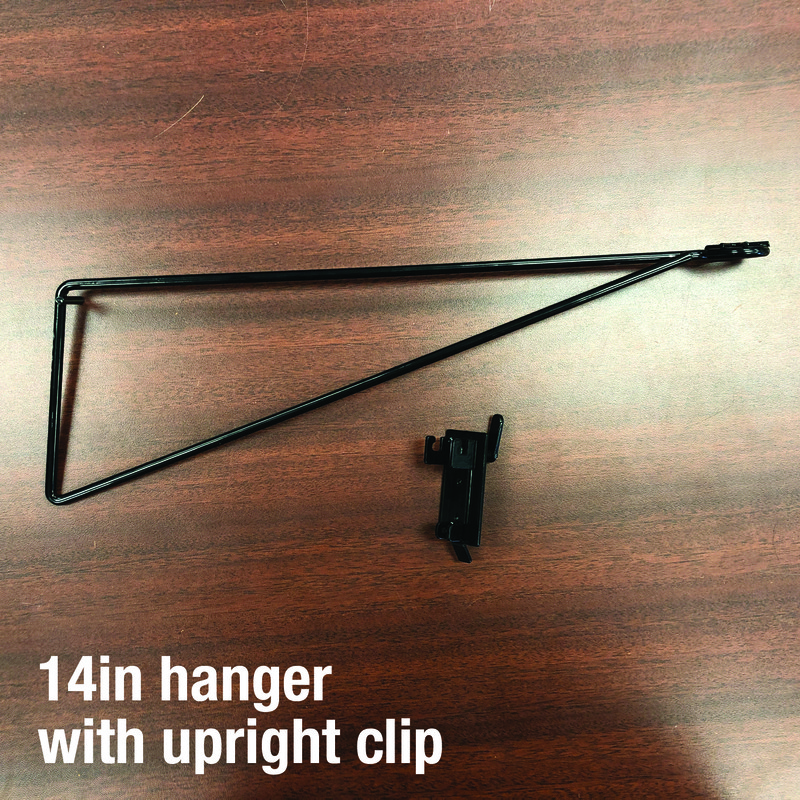 Retail First 14 in. H X 9 in. W X 4 in. L Black Wood Grain Hanger Arm Metal
