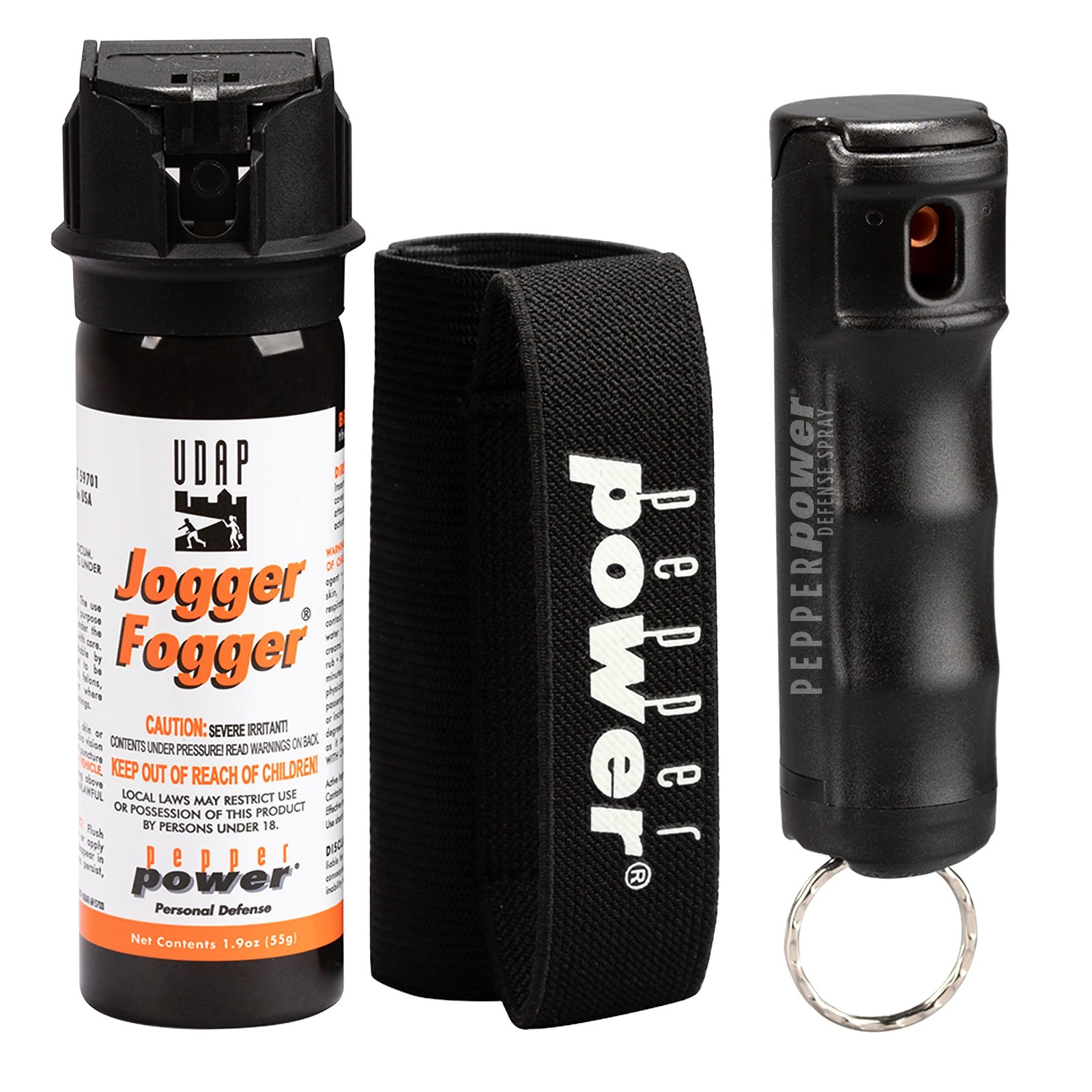 UDAP Defense Spray Included Jogger Fogger Pepper Spray and Key Chain Fogger P...