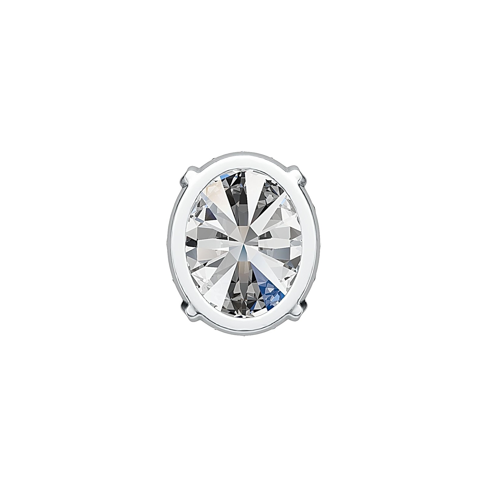 Sterling Silver Semi Mount Pendant Setting Oval OV 12X10mm Solid