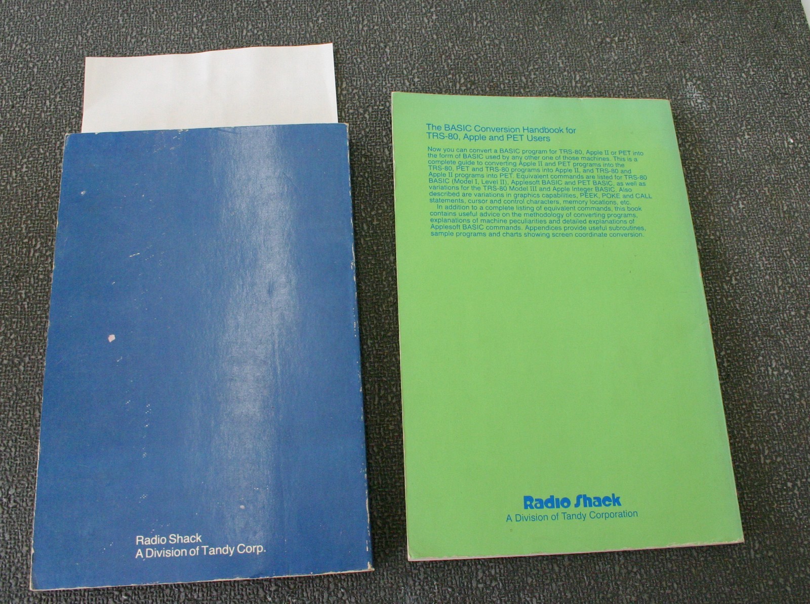 TRS-80 Color Computer Graphics Book 62-2076 & Basic Conversion Handbook 62-2088