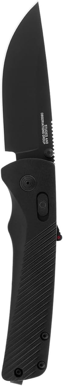 SOG Flash AT Ambidextrous Pocket Folding Knives D2 Steel Blade - Blackout