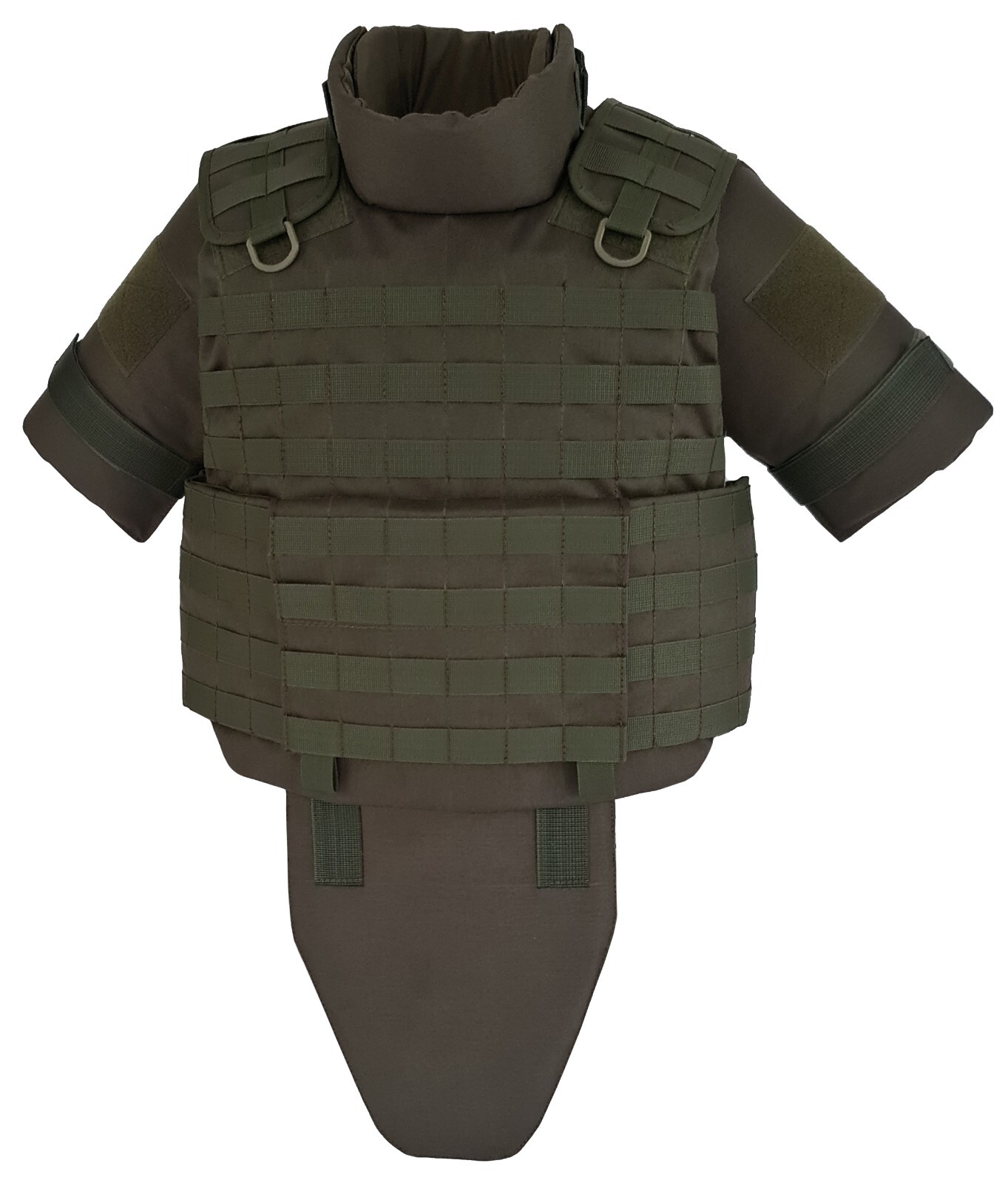 Tactical Plate Carrier Modular System Vest Olive Drab Size XL MOLLE Empty Shark