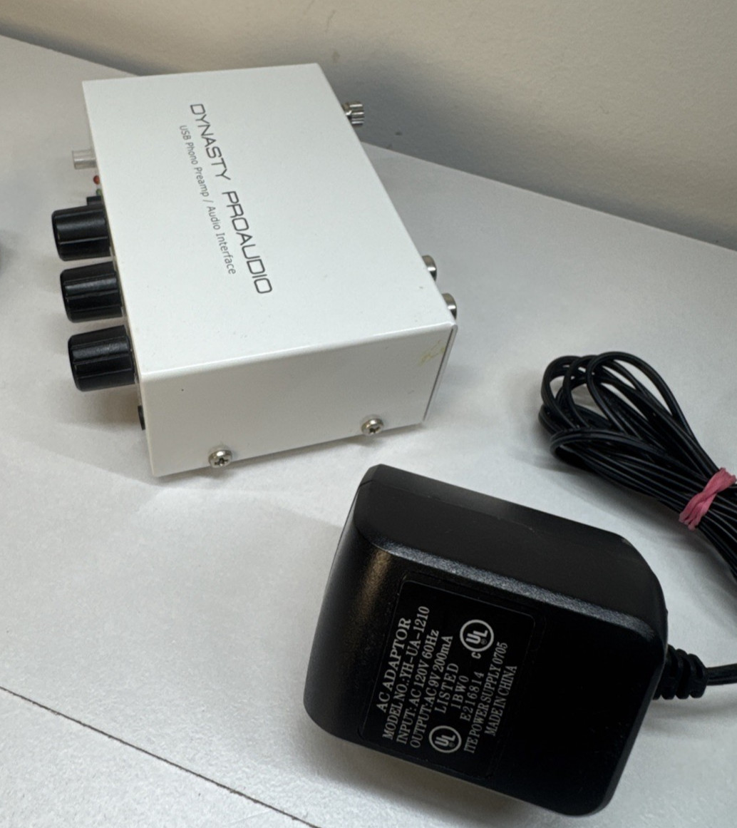 Dynasty ProAudio USB Phono Preamp/Audio Interface A/D RIAA Moving Magnet UA2D