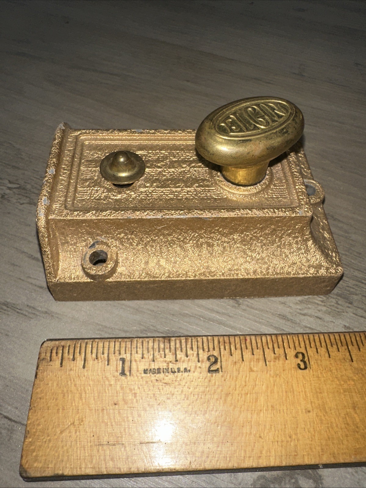 Antique Elgin Deadbolt Latch Surface Mount Working
