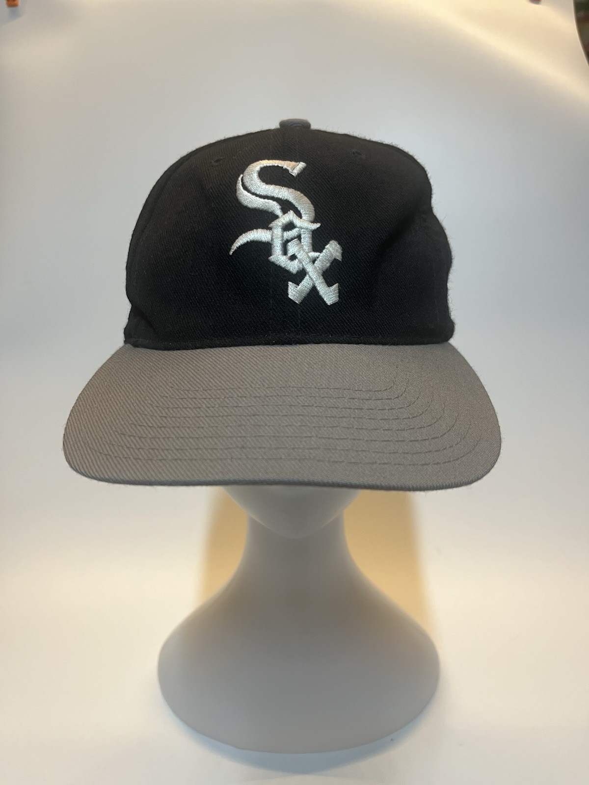 Vintage 90s Chicago White Sox American Needle Blockhead Snapback Hat Tupac MLB