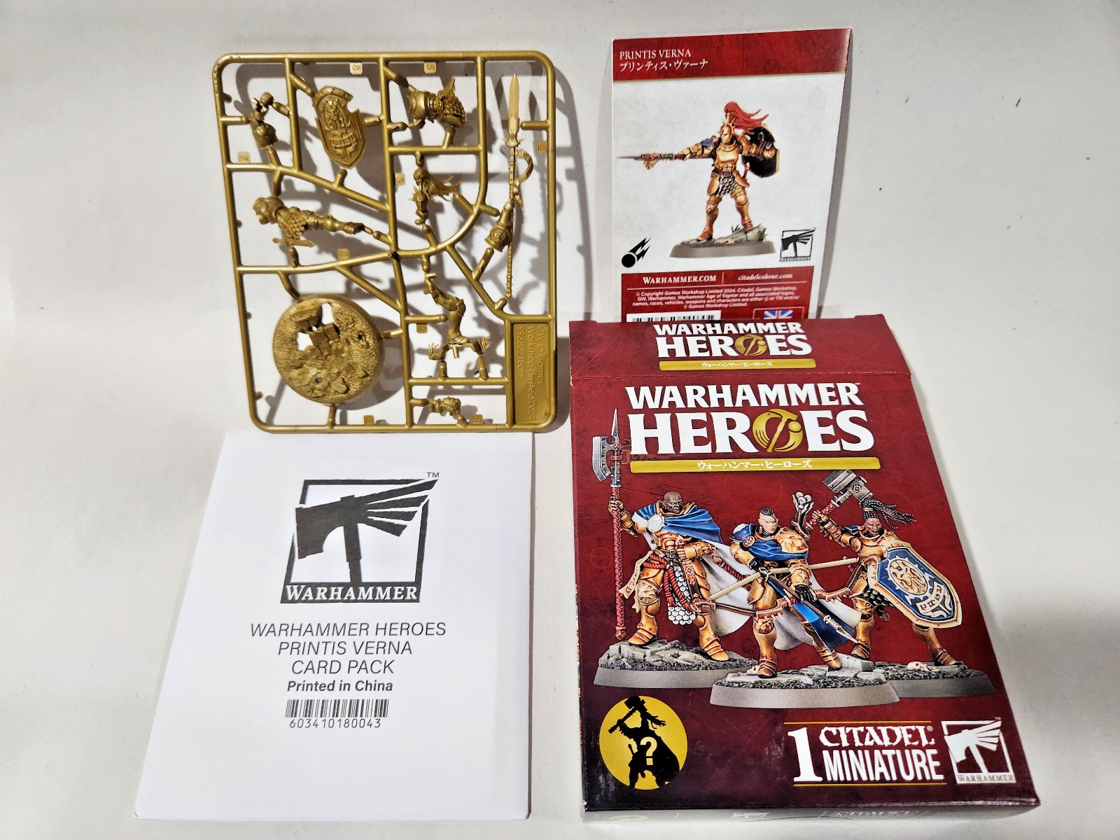 Warhammer Heroes Printis Verna NOB with Unit Cards And Assembly Paper