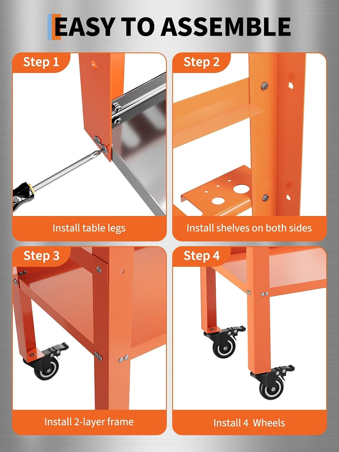 36" x 18" Welding Table 1200 lbs Capacity Welding Workbench Table Lockable
