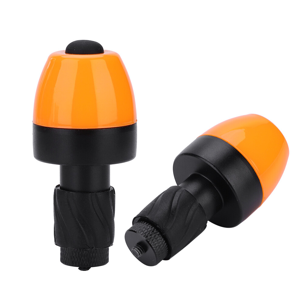 1Pair Bicycle Cycle Handle Bar End LED Light Plug Turn Signal Safety Warning BT