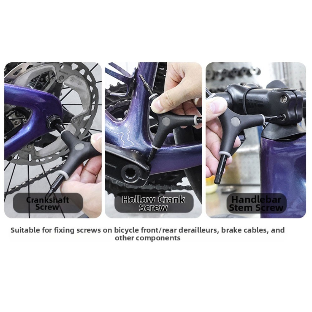 Multi Function 3 Way Y Shaped Wrench Lightweight Alloy Steel Cycling Tool