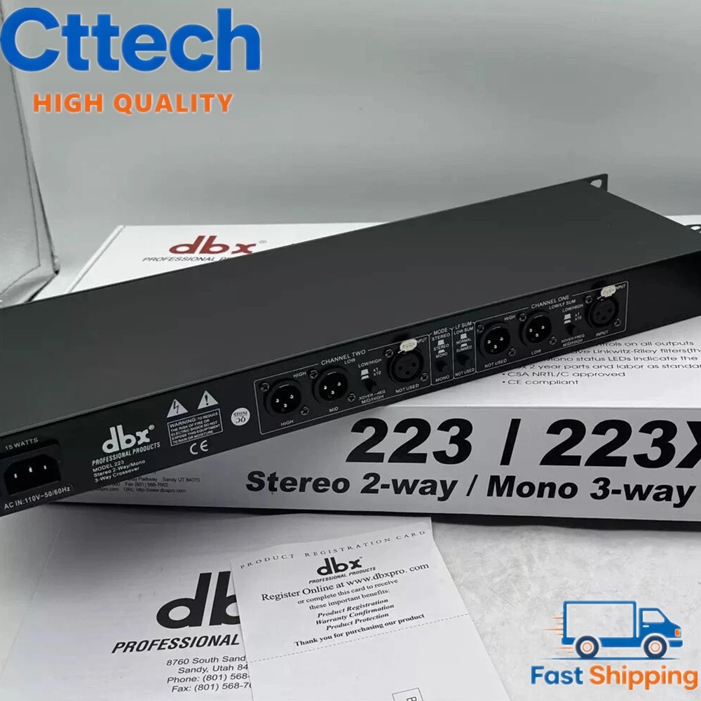 NEW DBX 223XL Rack Mountable Stereo 2-Way/Mono 3-Way Crossover US STOCK