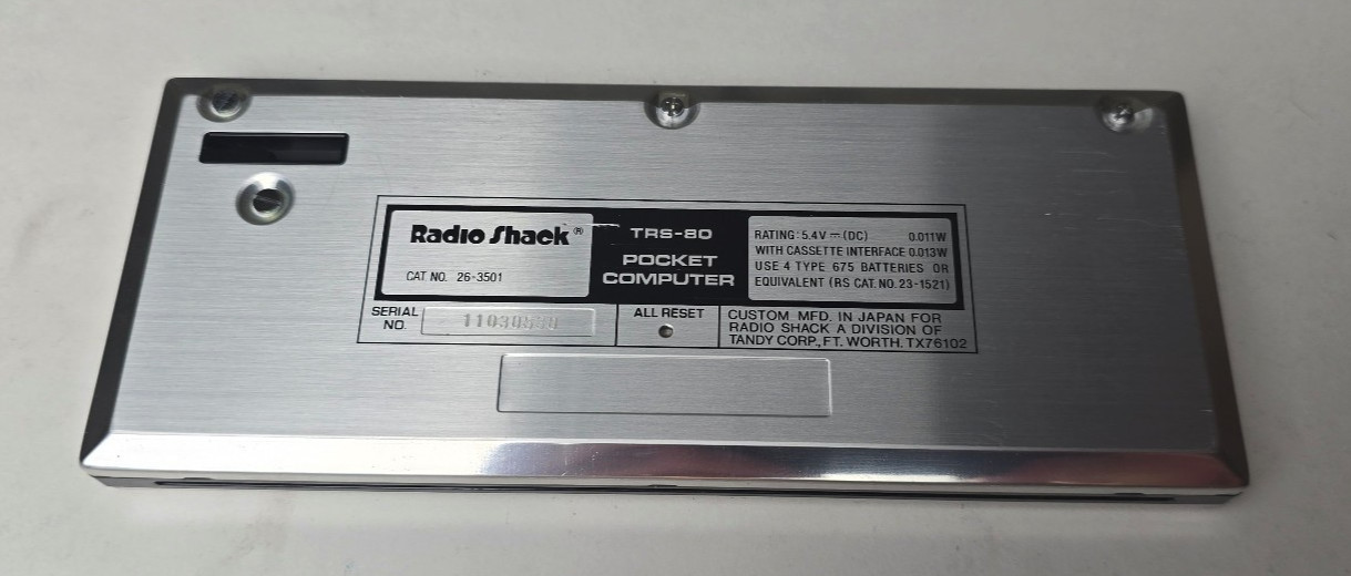 Retro Tandy TRS-80 Pocket Computer W/Printer Cassette Interface - BAD SCREEN