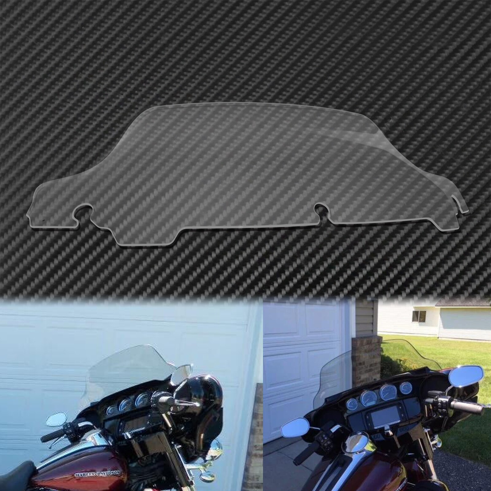 6.8" Clear Windscreen Windshield Fit For Touring Electra Street Glide 2014-2020