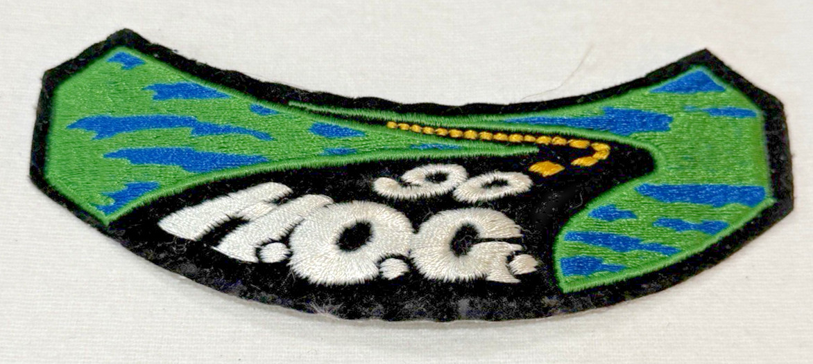 Vintage HARLEY DAVIDSON OWNERS GROUP HOG H.O.G. 1990 Vest Jacket Patch