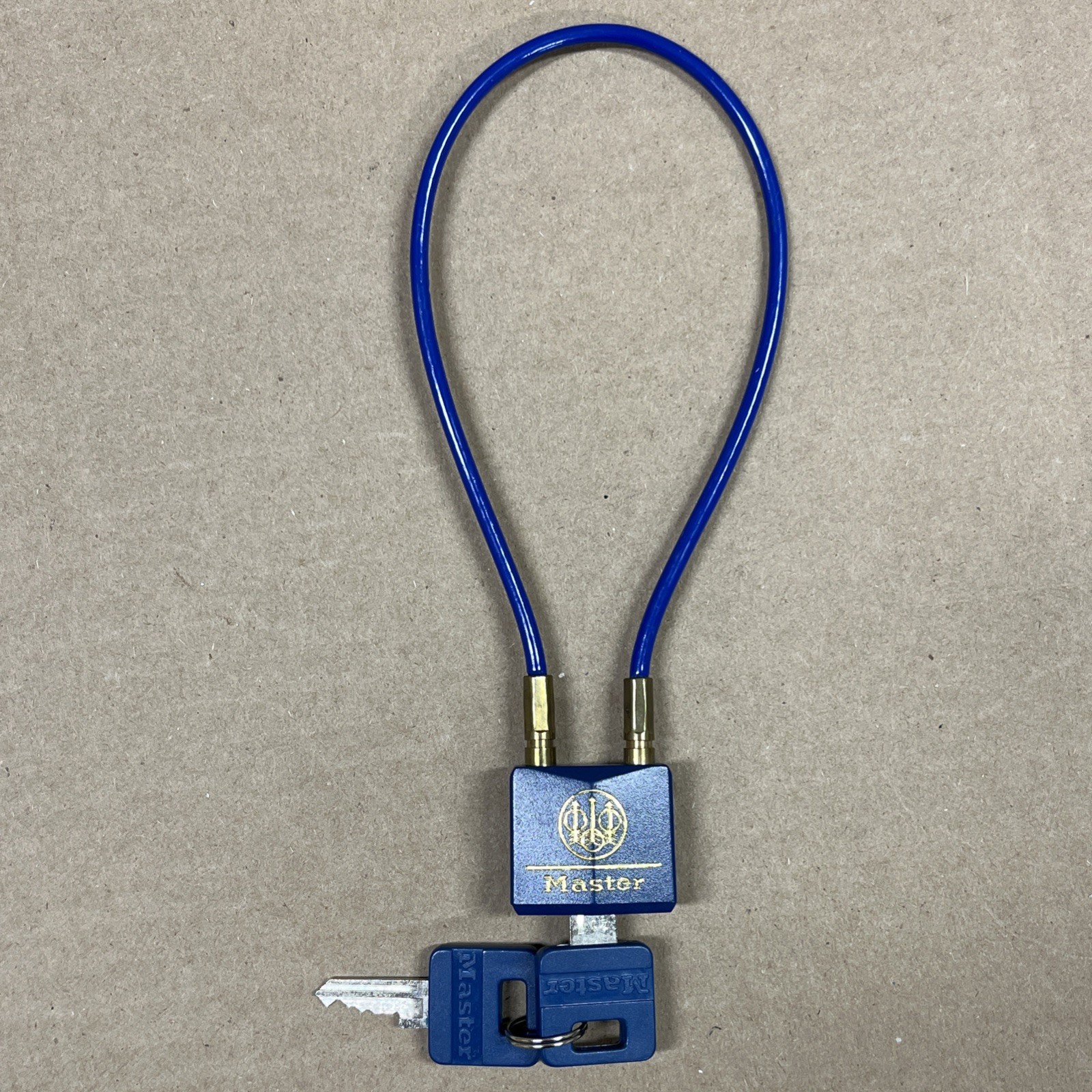 12" Beretta Cable Gun Lock Blue - Master Lock 2 Keys