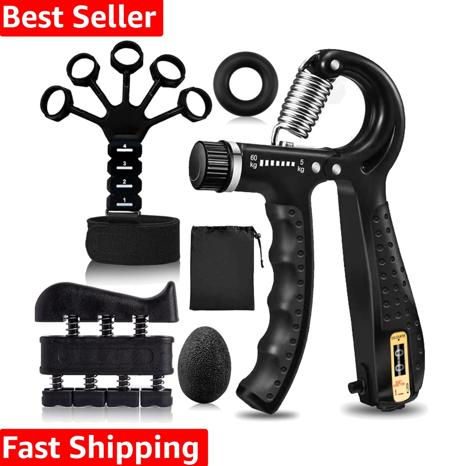 Grip Trainers, Including Forearm Strengtheners, Finger Trainers, Mechanical C...