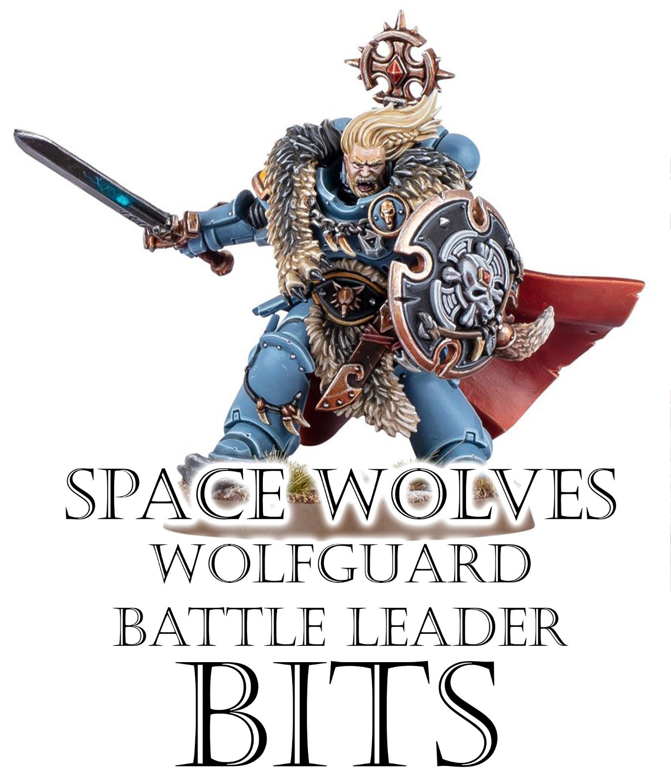 Warhammer 40k Space Marine Space Wolves Wolf Guard Leader Bits, Adeptus Astartes