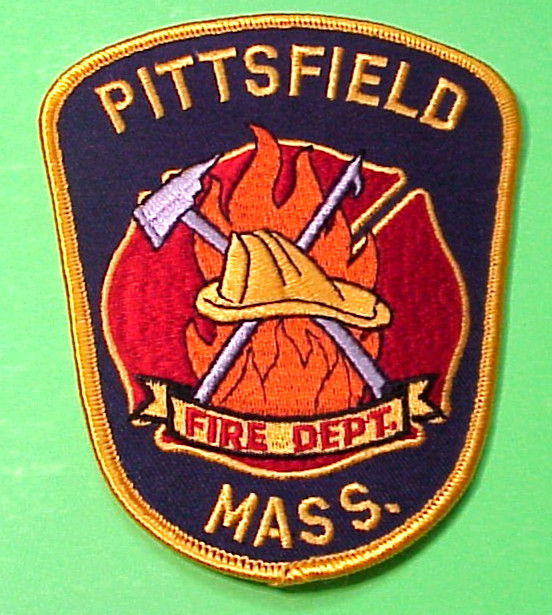 PITTSFIELD  MASSACHUSETTS  MA  4.75"  FIRE DEPT. PATCH  FREE SHIPPING!!!
