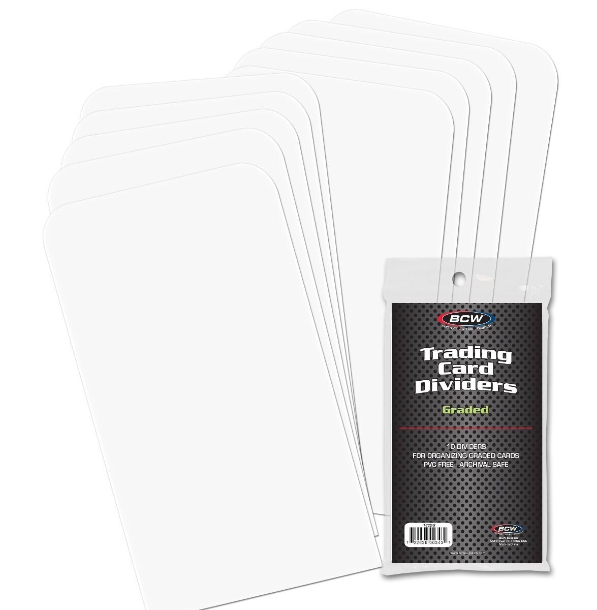 New (500 ct) BCW Graded Trading Card Dividers for Storage Boxes