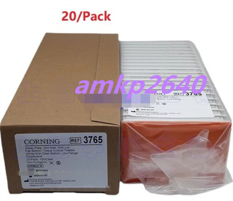 for 3765 384-well plate microplate flat bottom PS material TC +cover sterilizati