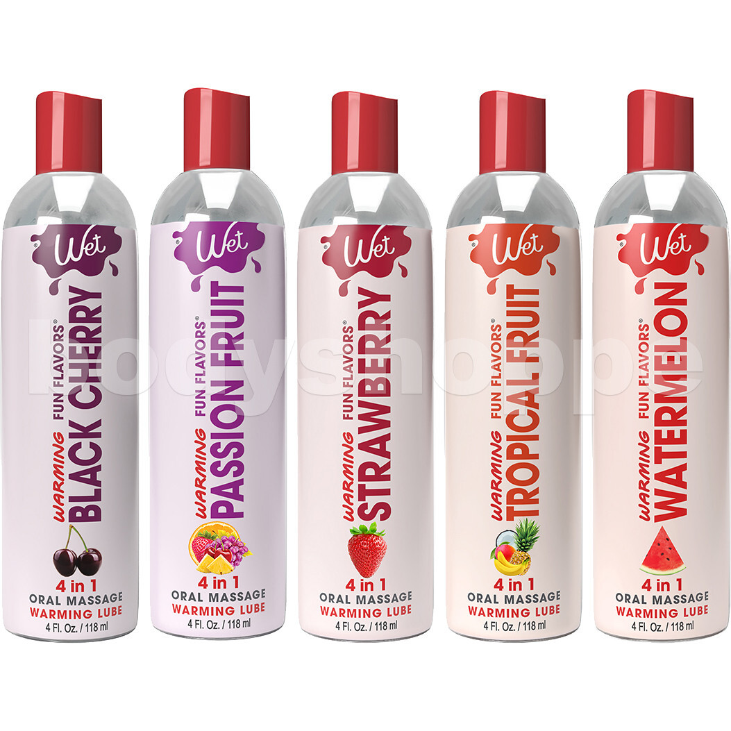 WET 4-in-1 Fun Flavors Oral Massage Warming Lube Lubricant