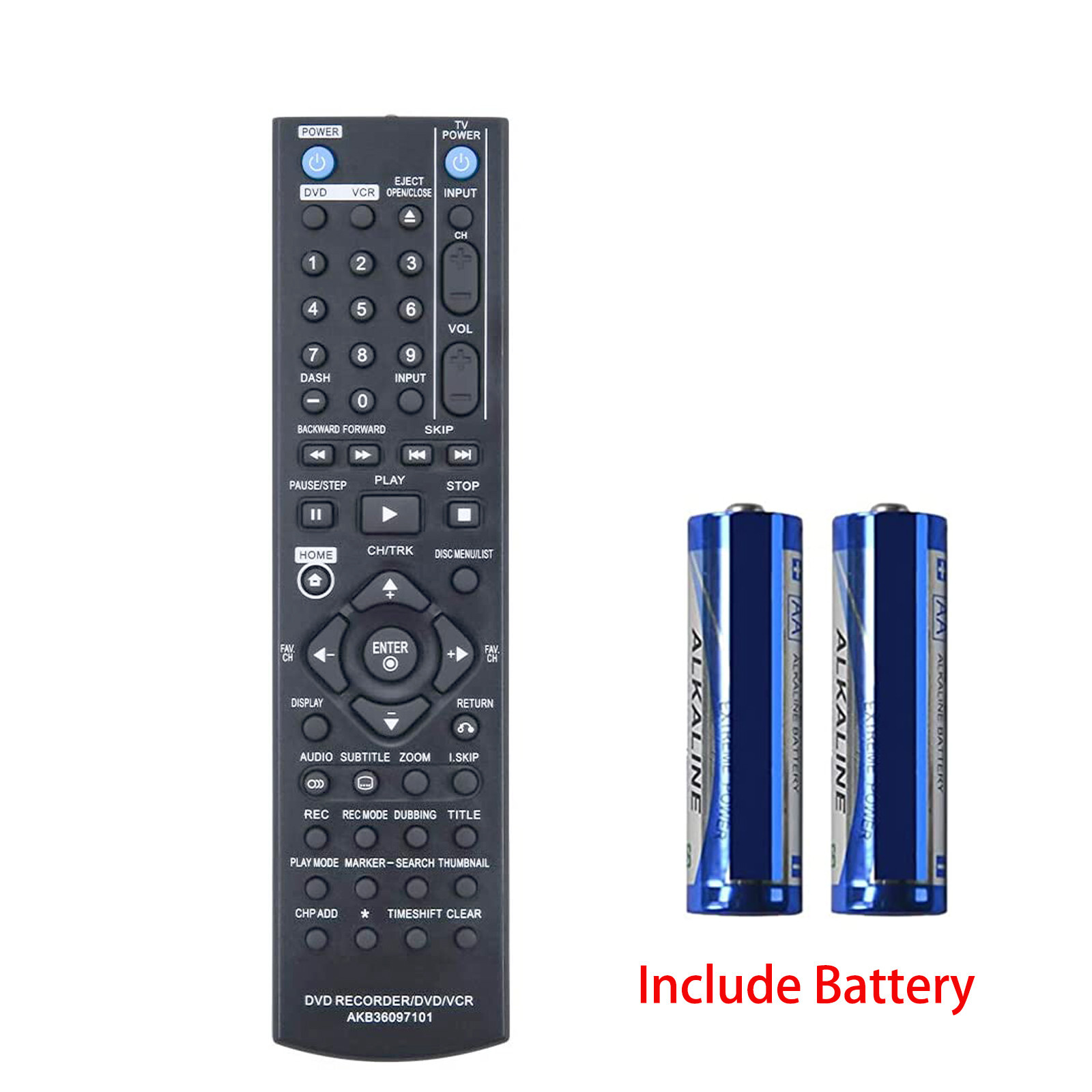 New Remote Control For LG DVD VCR DVDR RC286H RC297H RC397H RC897T AKB36097101🔋