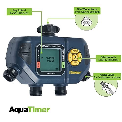 Programmable Water Timer 4 Zone Digital Irrigation Controller 7 Day Rain Delay