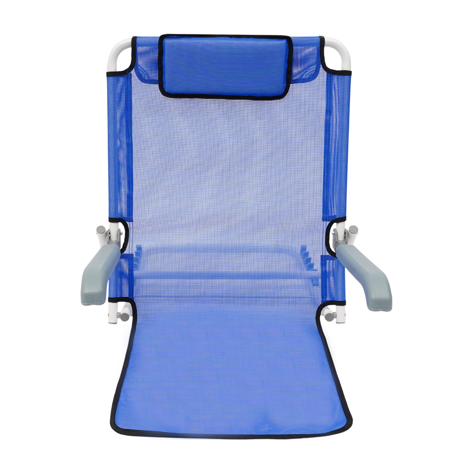 Adjustable Foldable Bed Backrest With Armrests Sit-Up Support Blue