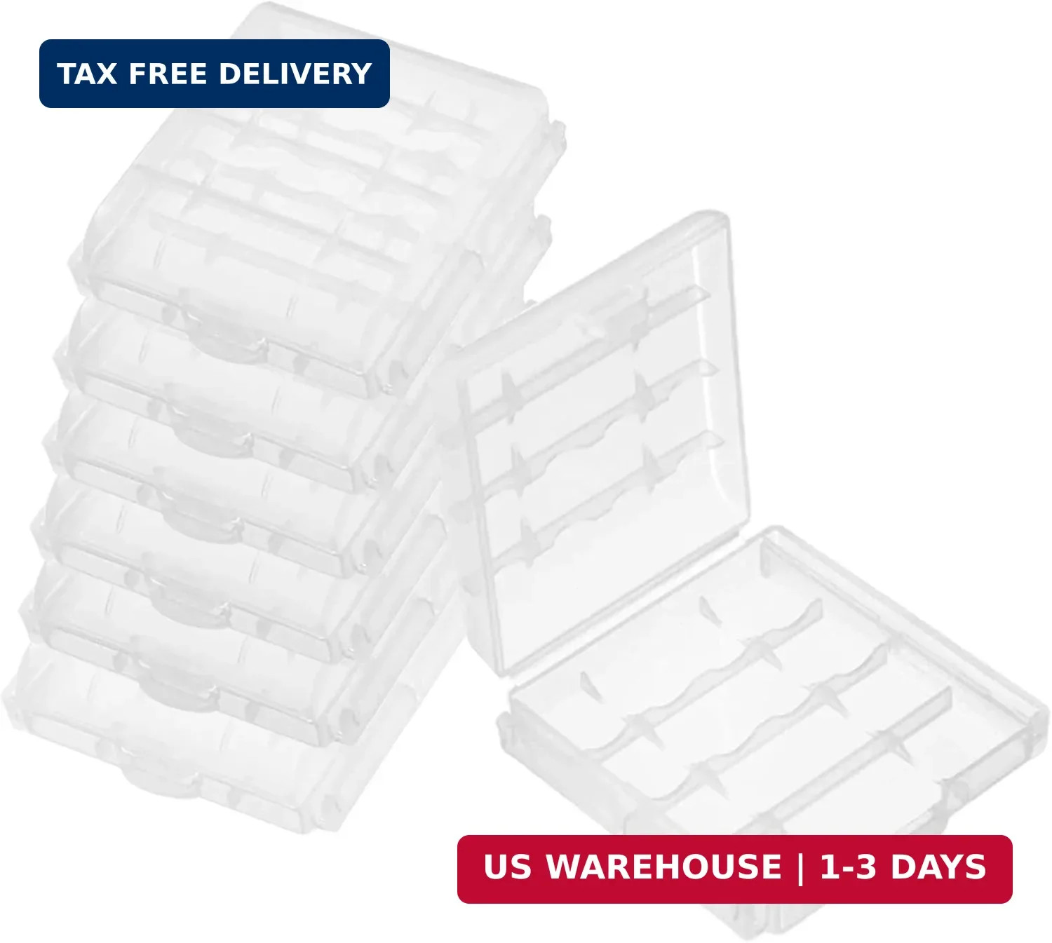 6pcs AAA Battery Storage Case Holder Box AA Battery Storage Case
