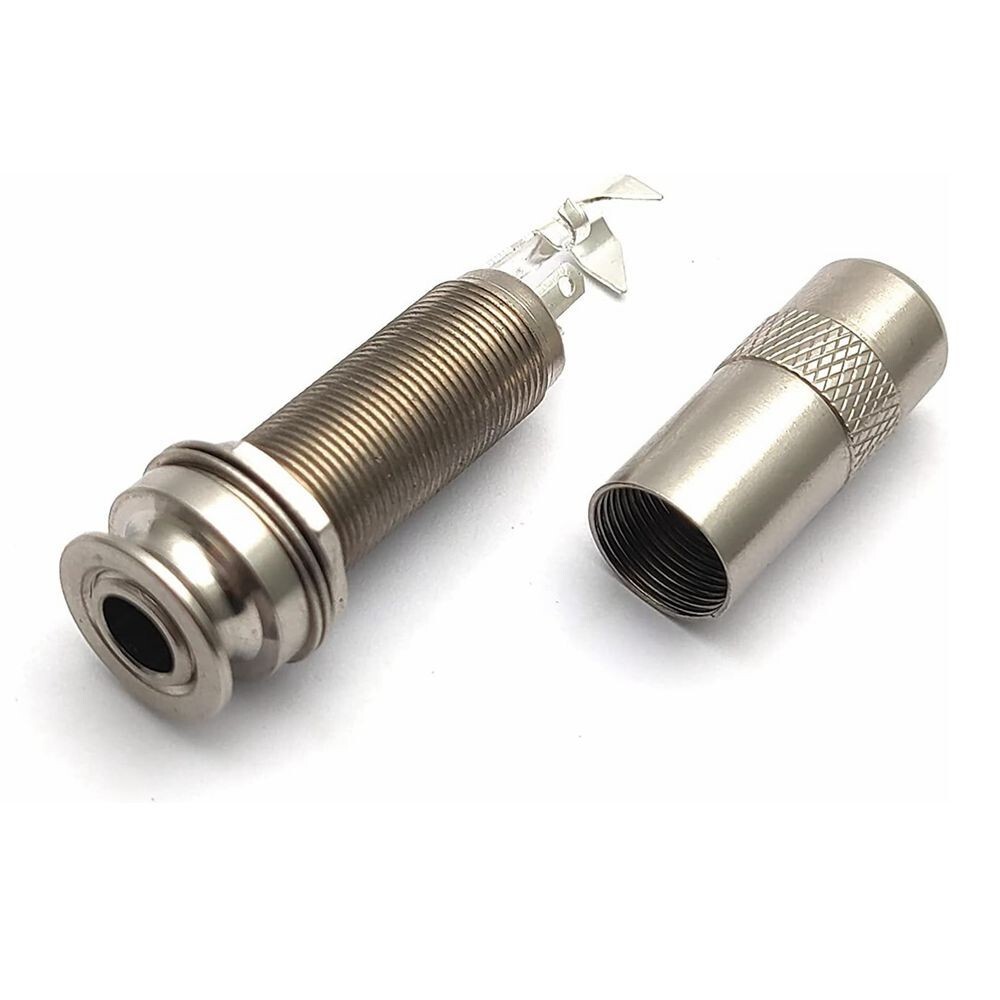 Brass Electric Guitar Bass 1/4" Barrel Jack Cylinder Mono Threaded Socket C317
