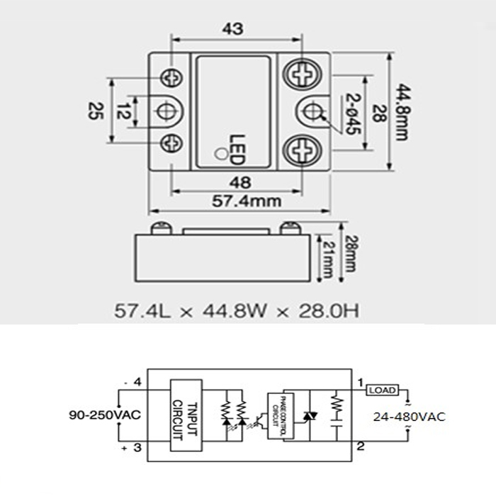 10A Solid State Relay SSR AC90-250V Control AC24-480V AC Control AC YHA4810A