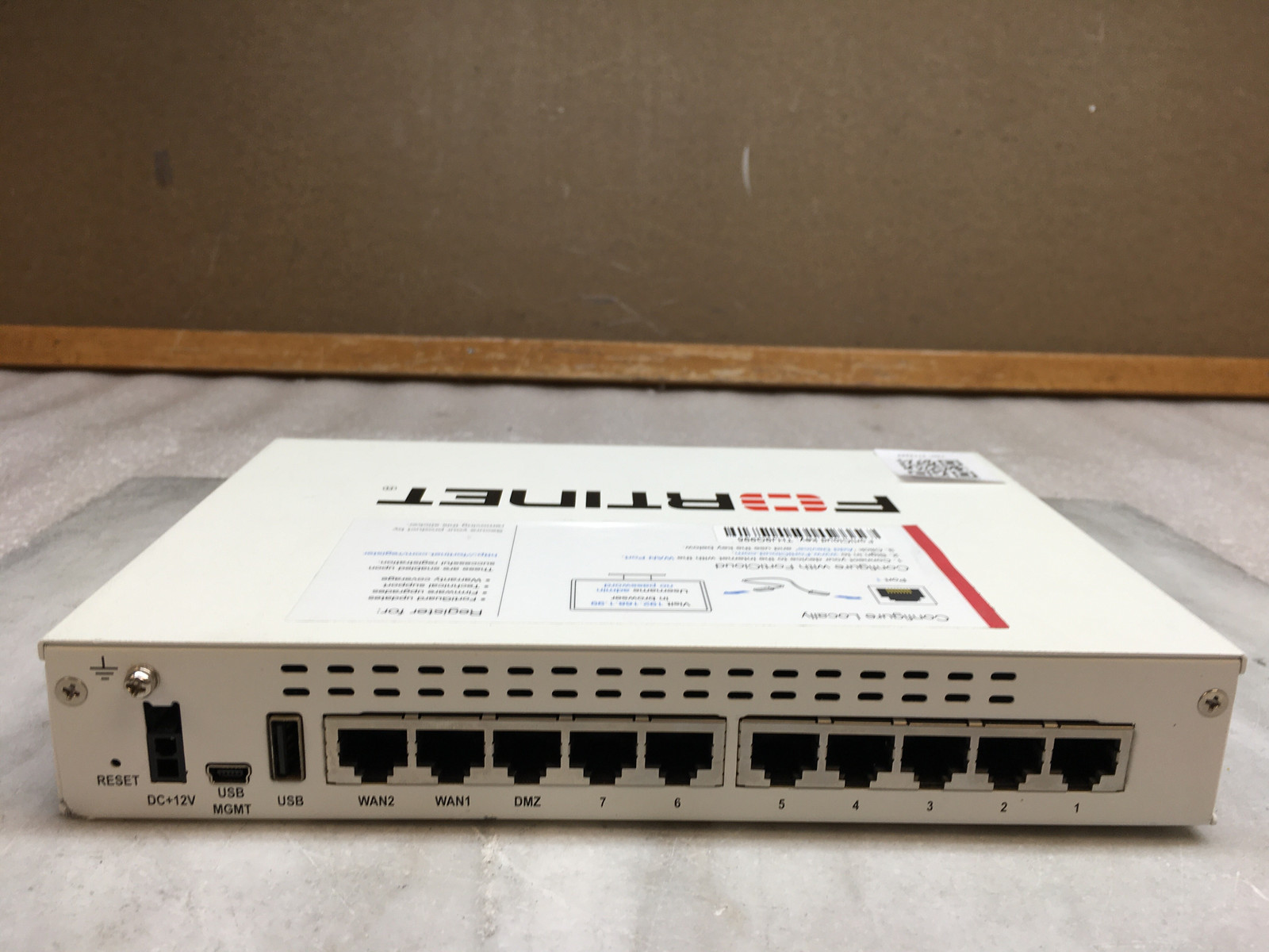 Fortinet FortiGate 60D Network Security Firewall Appliance no PWR Adapter
