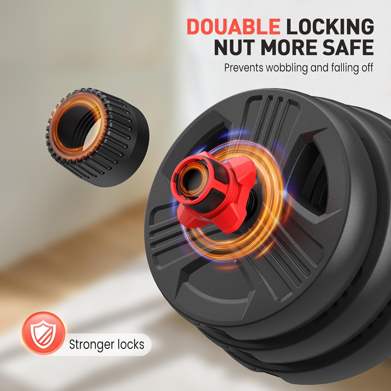 UKEEP Adjustable Dumbbells, 20Lbs Free Weights Dumbbells Co