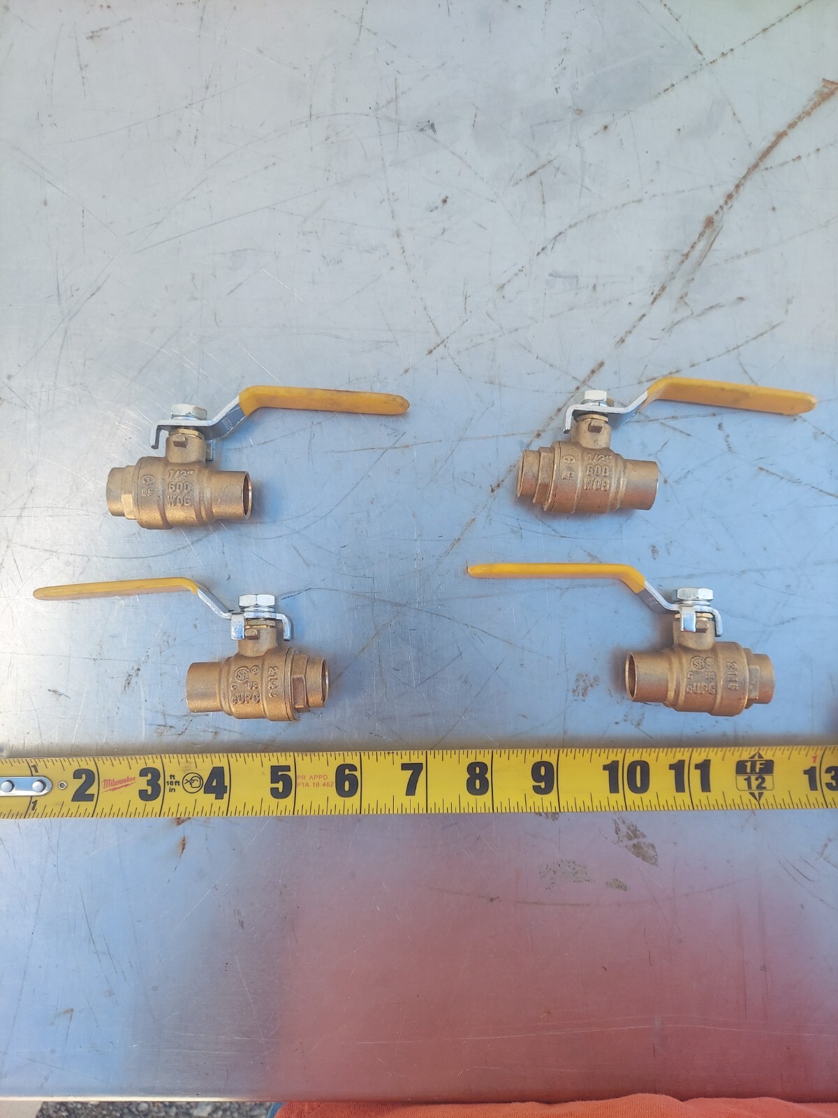 Lot of 4 - Bluefin 1/2" Ball Valve Lead Free Brass 600WOG