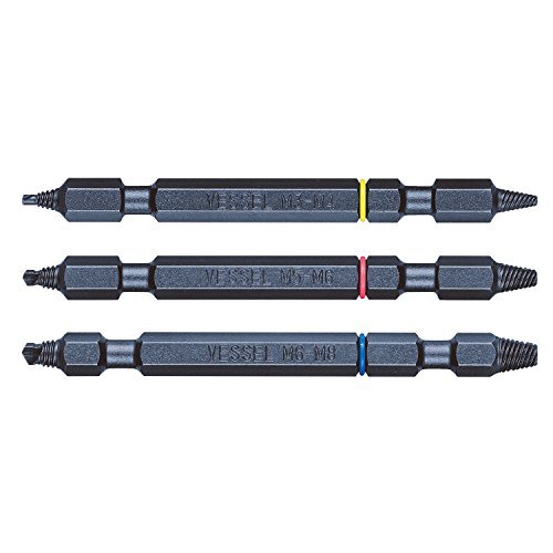 NEJ-123 VESSEL bits Damaged Screw Remover screw bit 3 piece set M3 ~ M8 NEJ-123
