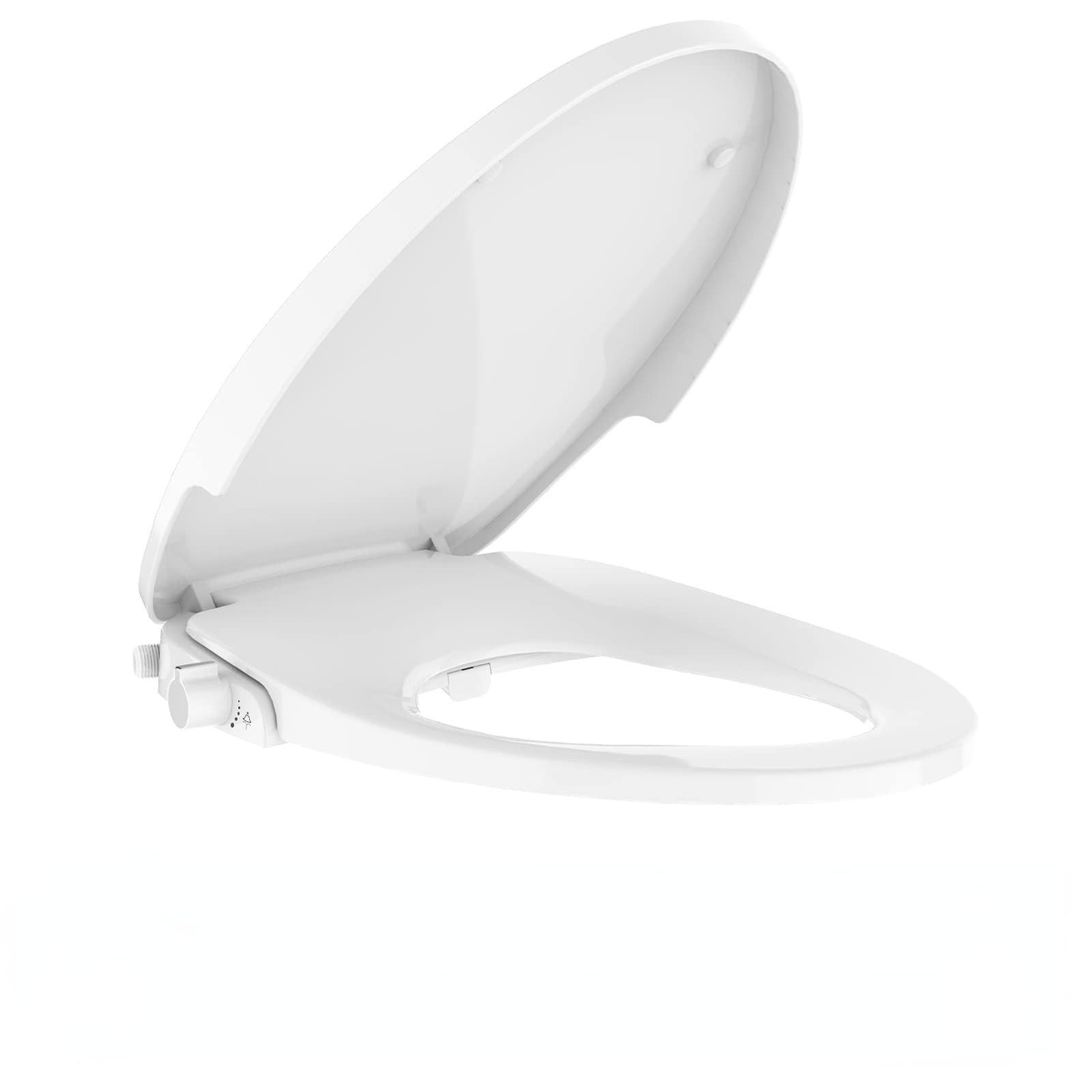 Bidet Toilet Seat for Elongated Toilet, Dual Nozzle Self-Cleaning PP Bidet At...