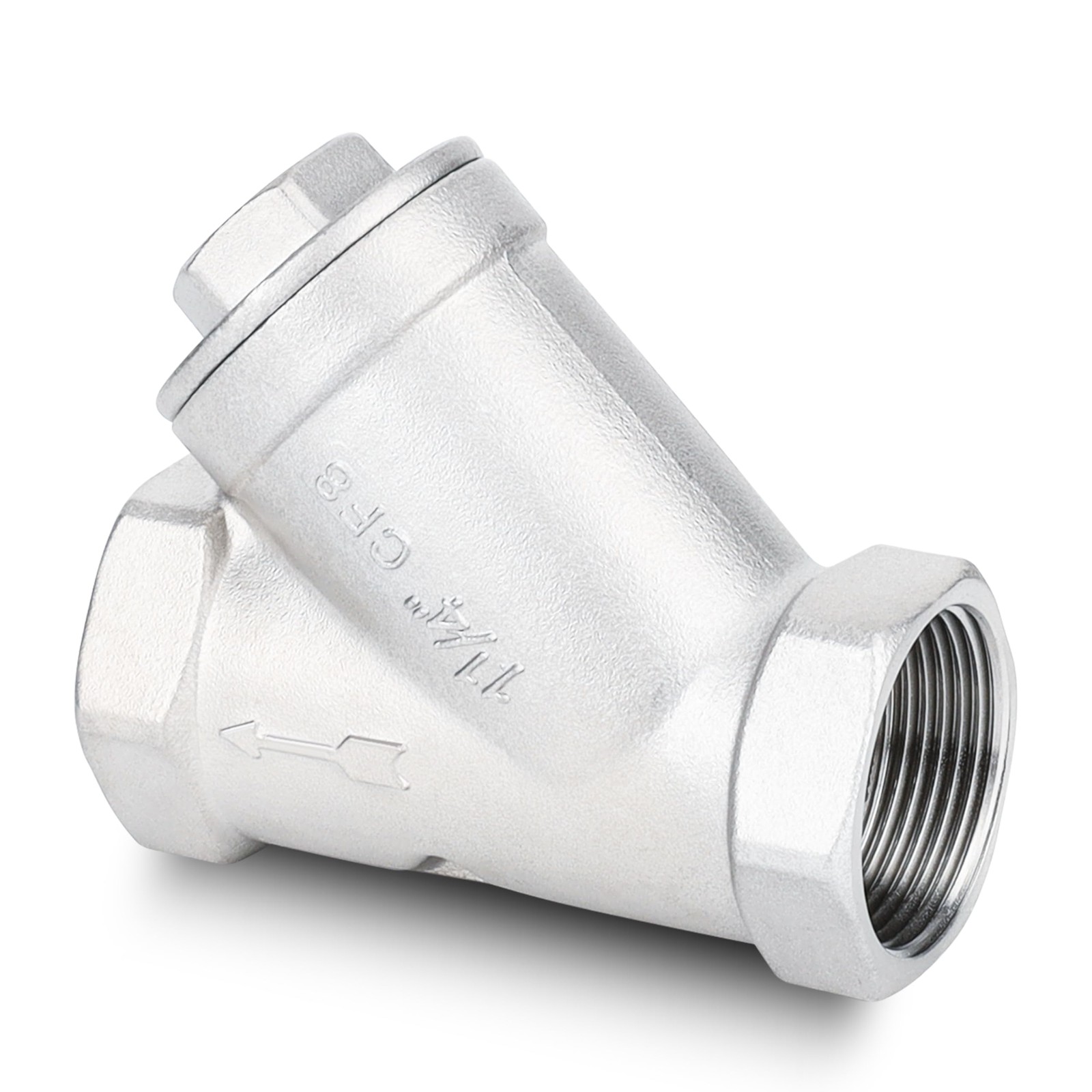 Industrial Plumbing Y Strainers NPT Female 1-1/4", Heavy Duty 304 Stainless S...
