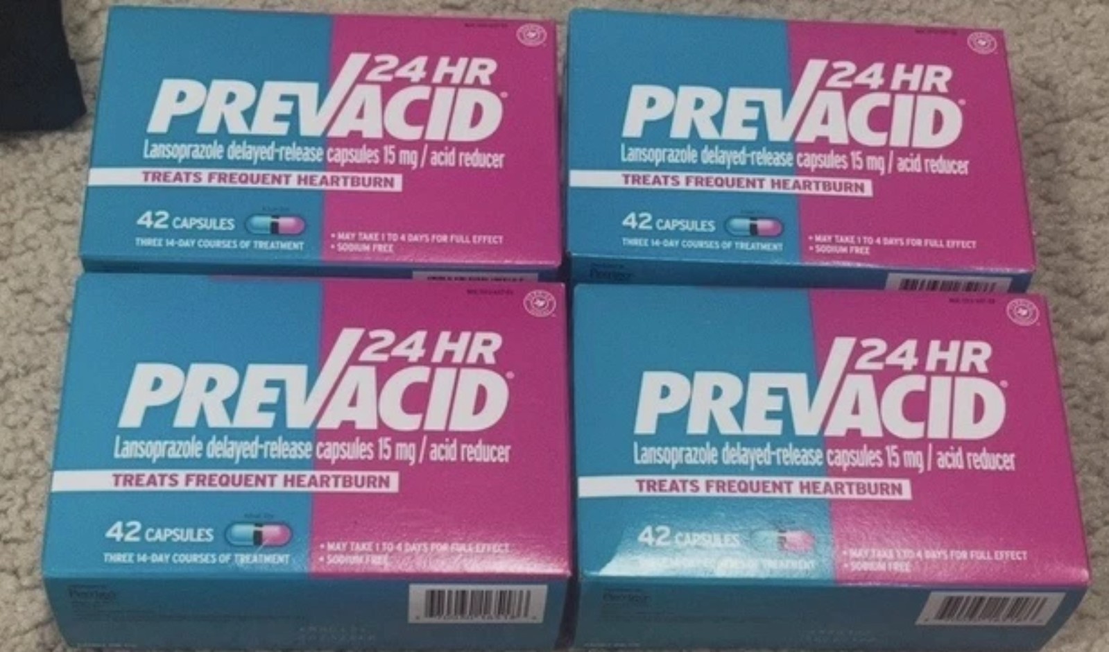 prevacid 24HR  42 count 4 pack, Exp 08/2026
