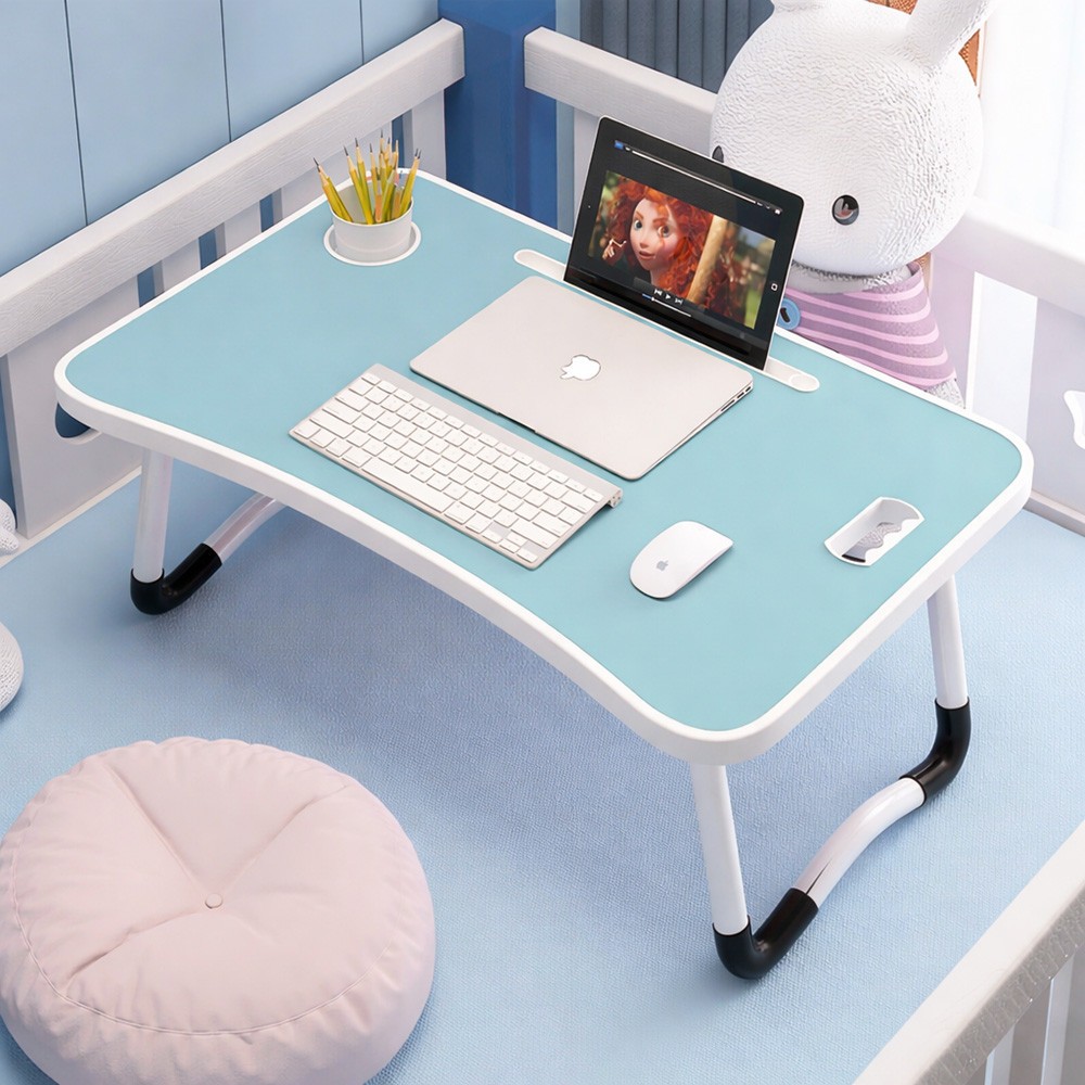 Laptop Bed Desk Foldable Portable Laptop Kids Table Breakfast Tray Stand Stable