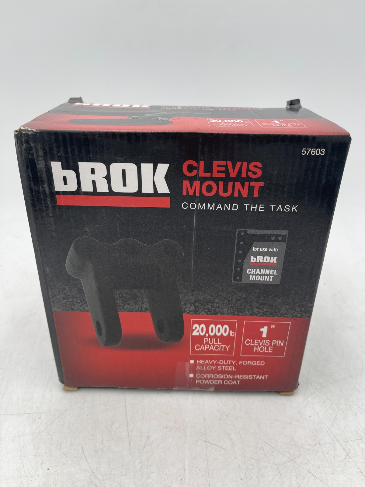 bROK Clevis Mount 1-in Hole 2-3/8-in Span For Channel Mount Hitch 20000-Lbs