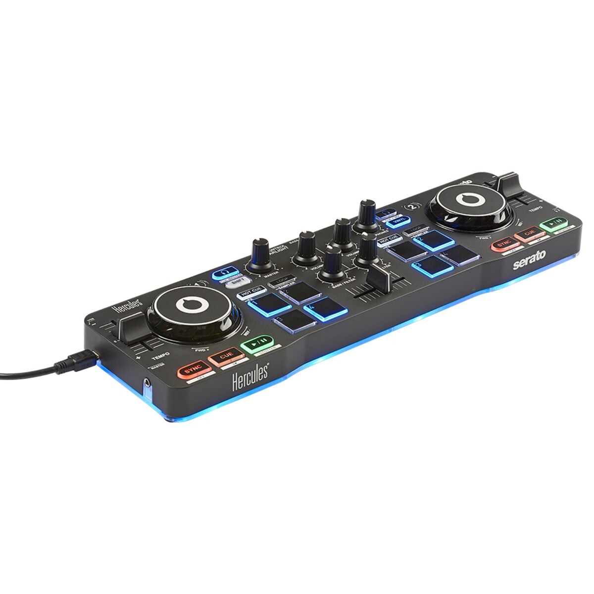 Hercules DJControl Starlight Portable Starter DJ Controller w Case Package