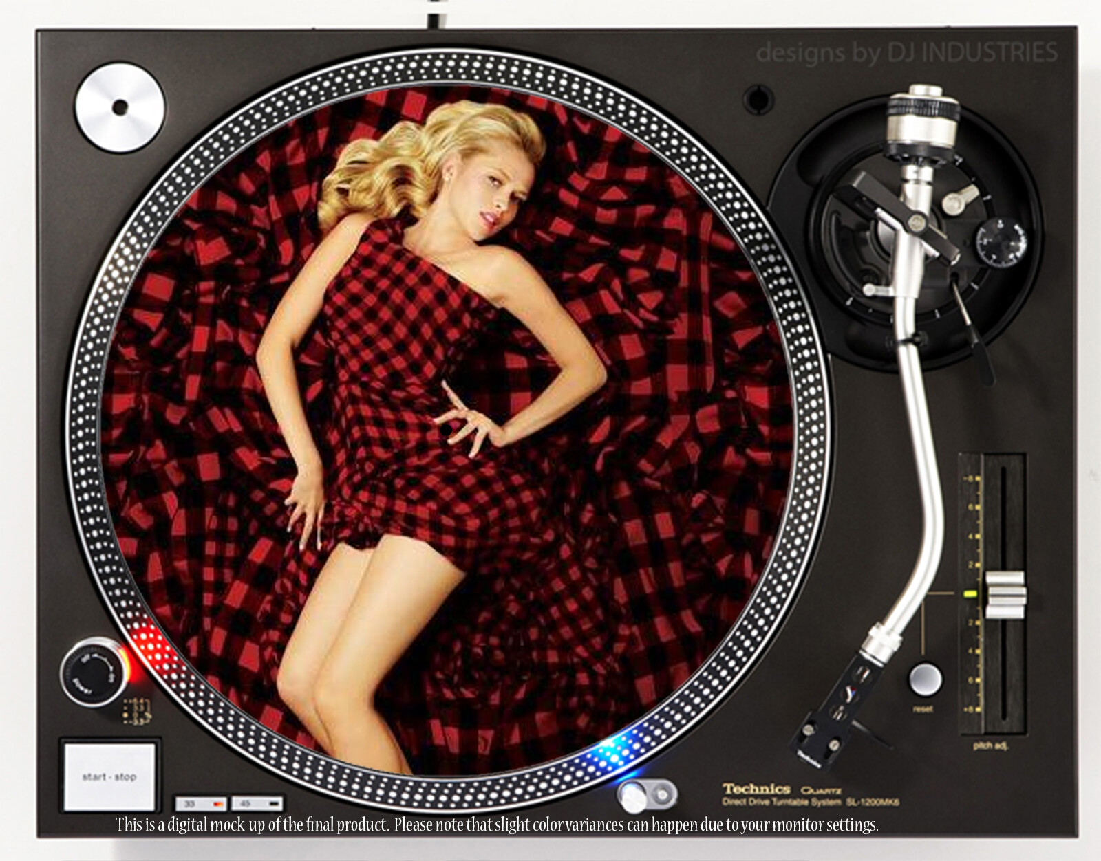 PINUP TERESA PALMER - DJ SLIPMAT 1200's or any turntable, record player
